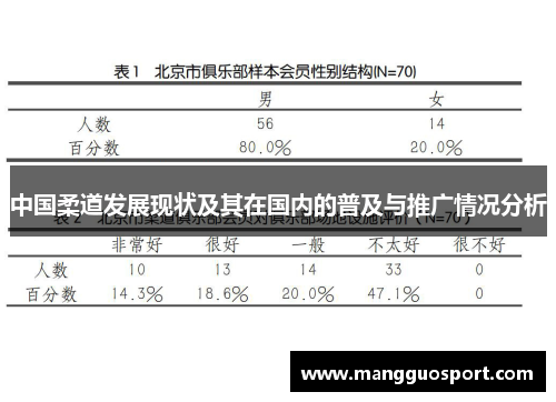 中国柔道发展现状及其在国内的普及与推广情况分析